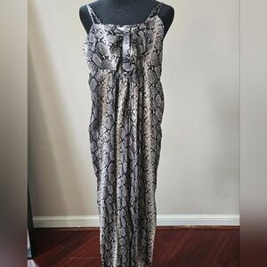 TopShop Snakeskin Print Jumpsuit